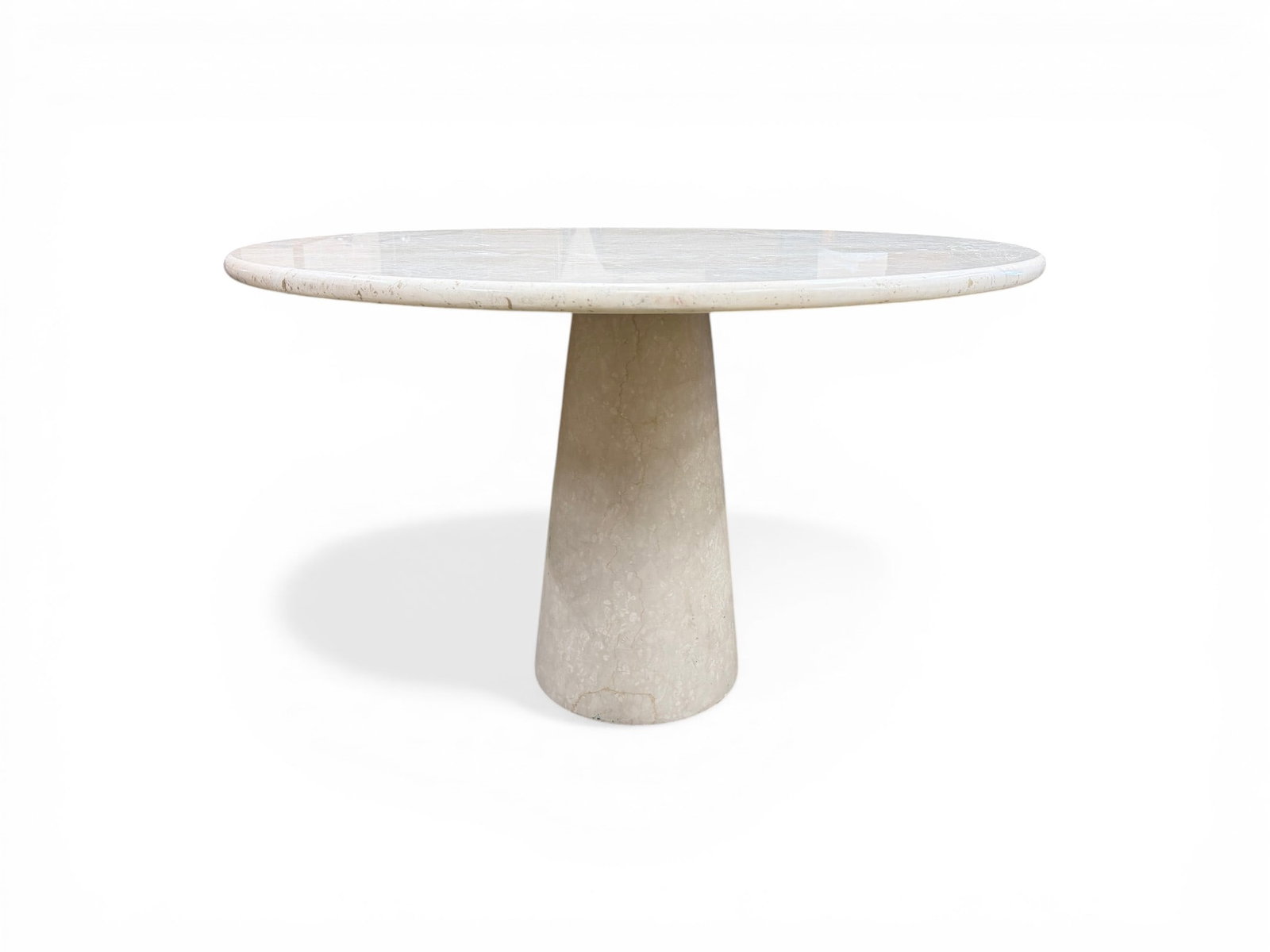 Angelo Mangiarotti Style Travertine & Marble Table (1 of 12)