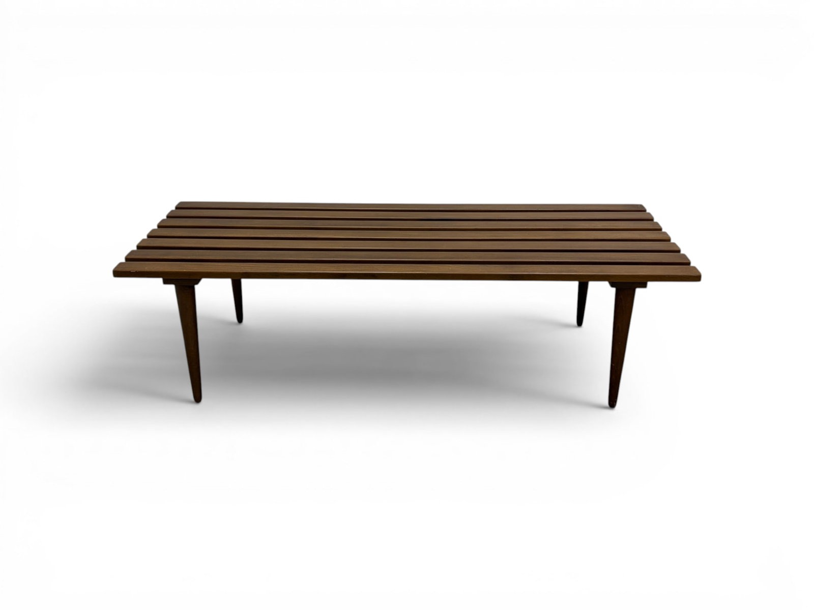 Mid-Century Modern Style Slatted Bench (1 of 10)