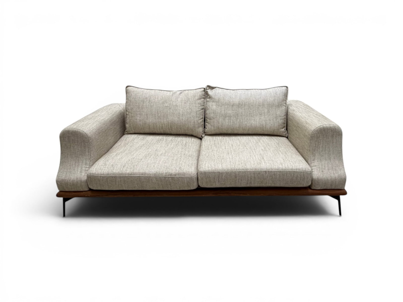 PM Club Modern Wood & Metal Sofa (1 of 13)