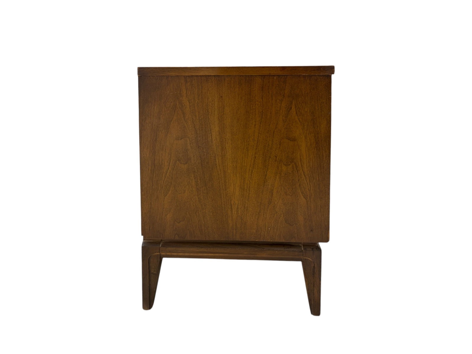 Concave Walnut Nightstand - 2