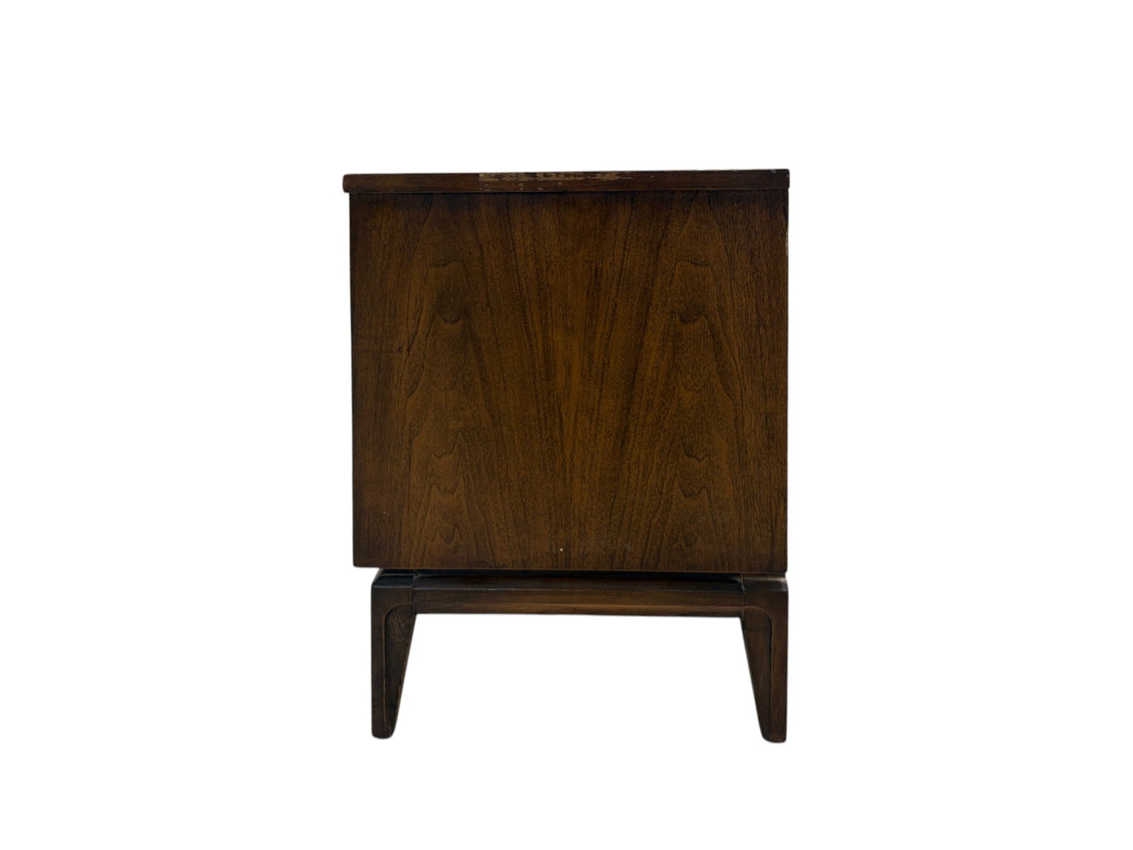 Concave Walnut Nightstand - 4