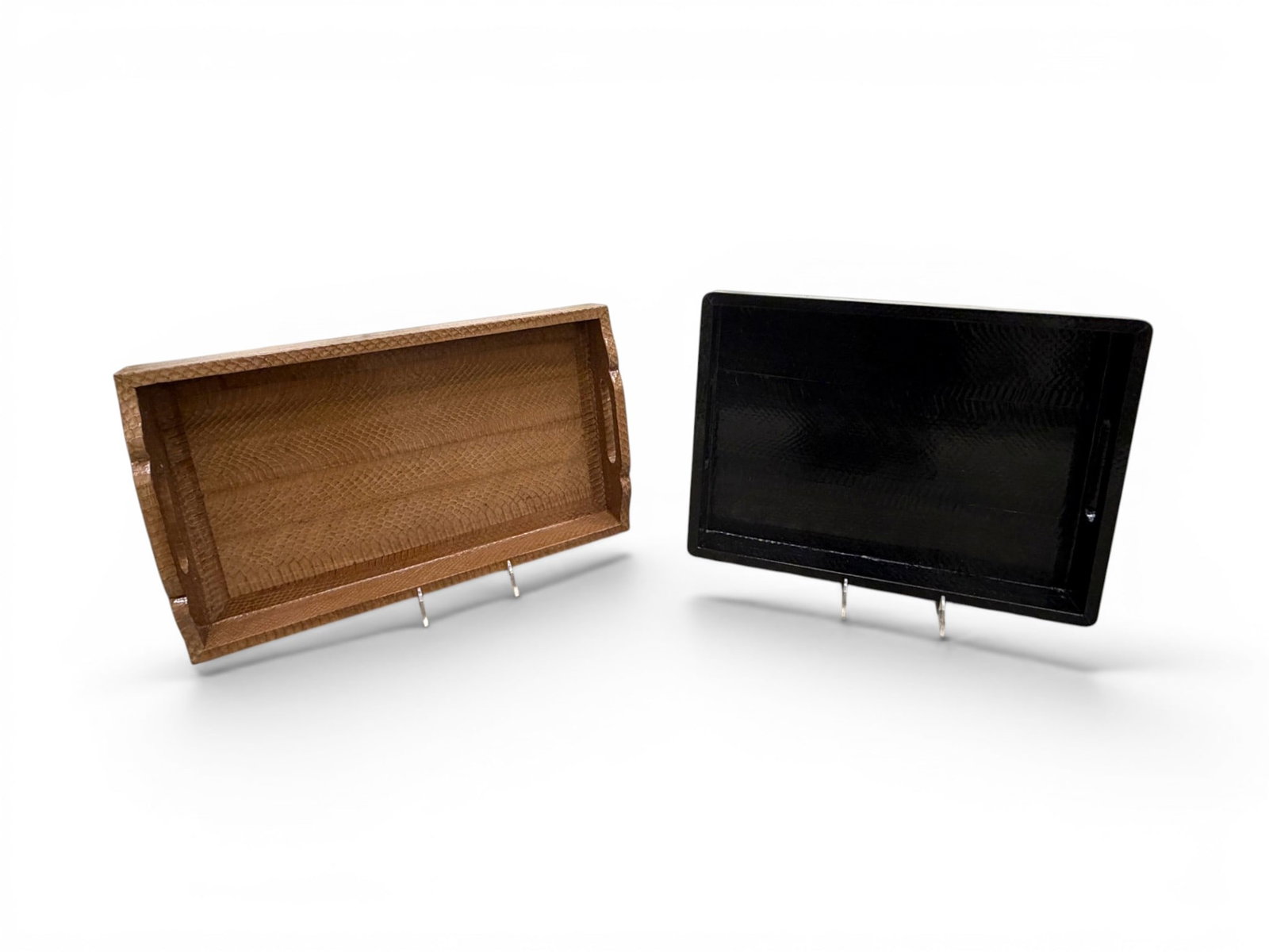 2 Karl Springer Style Cobra Skin Trays (1 of 14)