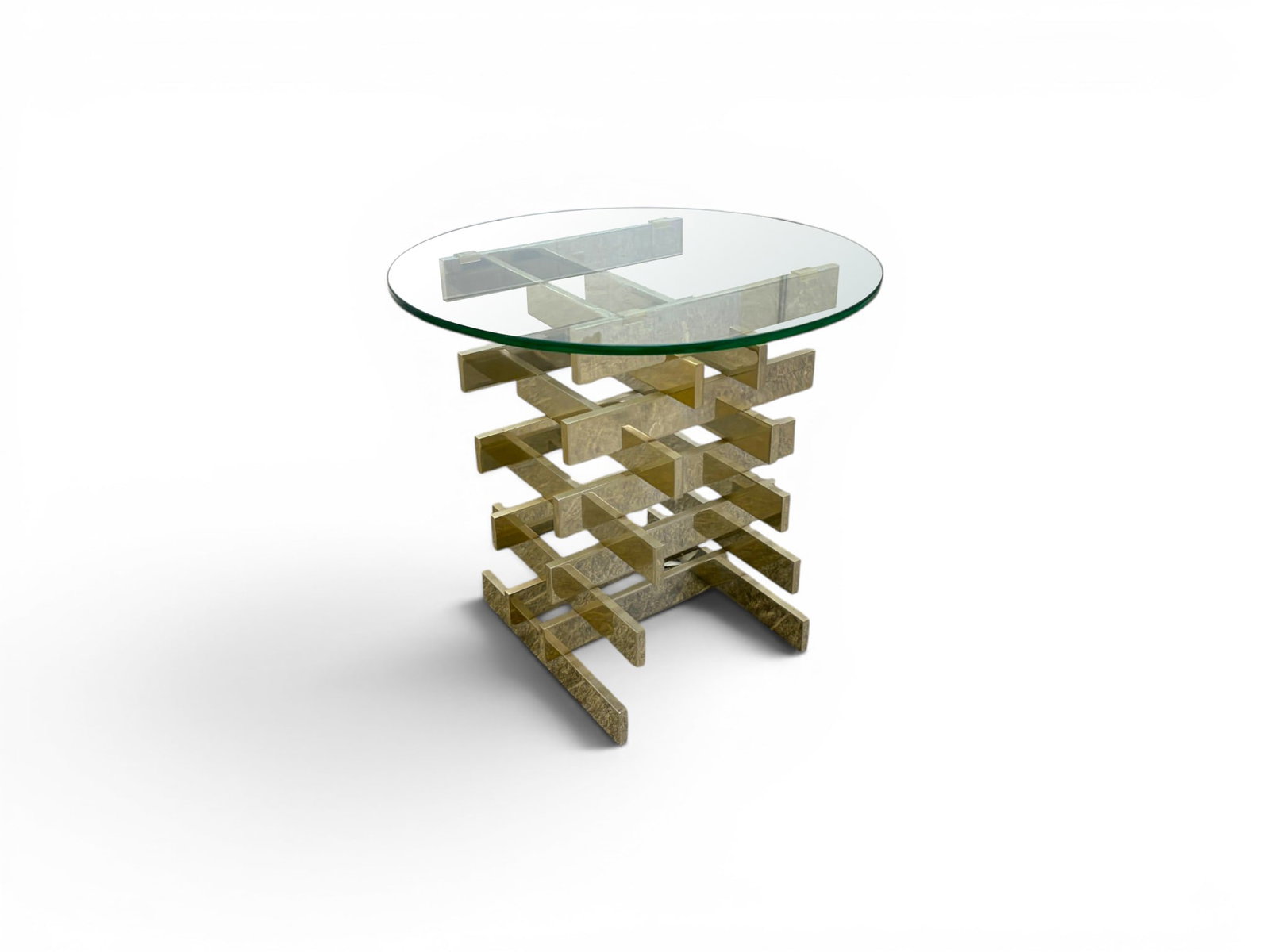 Paul Mayen Stacked Chrome & Glass Side Table (1 of 13)