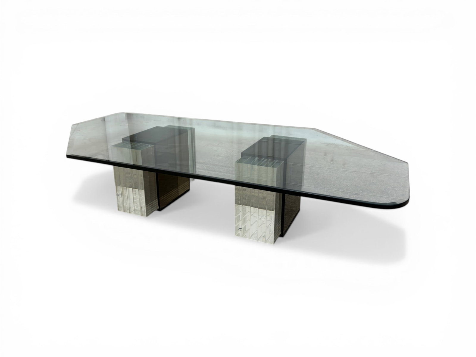 Shlomi Haziza Modern Lucite & Glass Coffee Table (1 of 11)