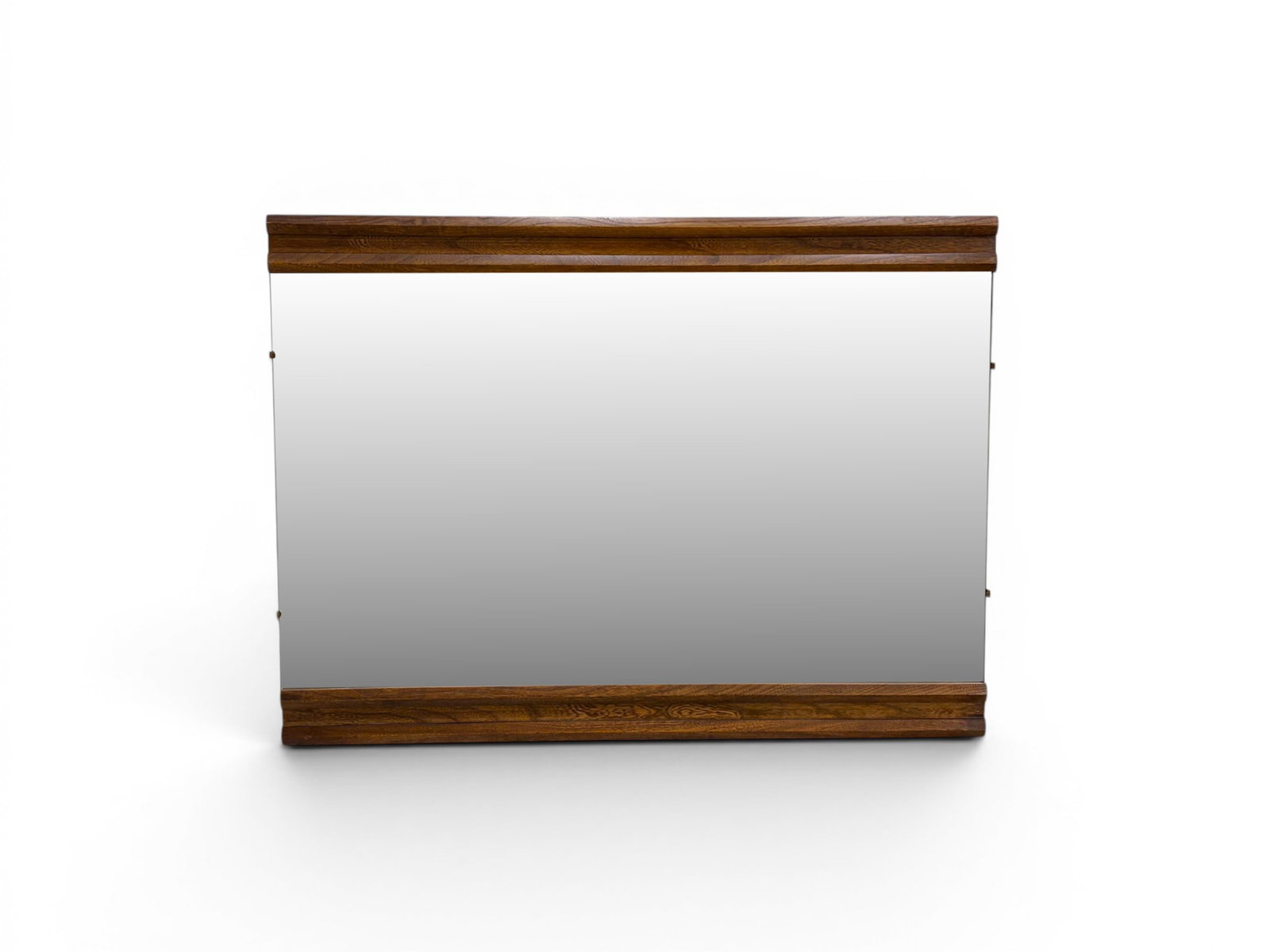 Unagusta Mirror: Unagusta modern walnut mirror. Dimensions: H: 37.25" W: 50.125" D: 2.25"