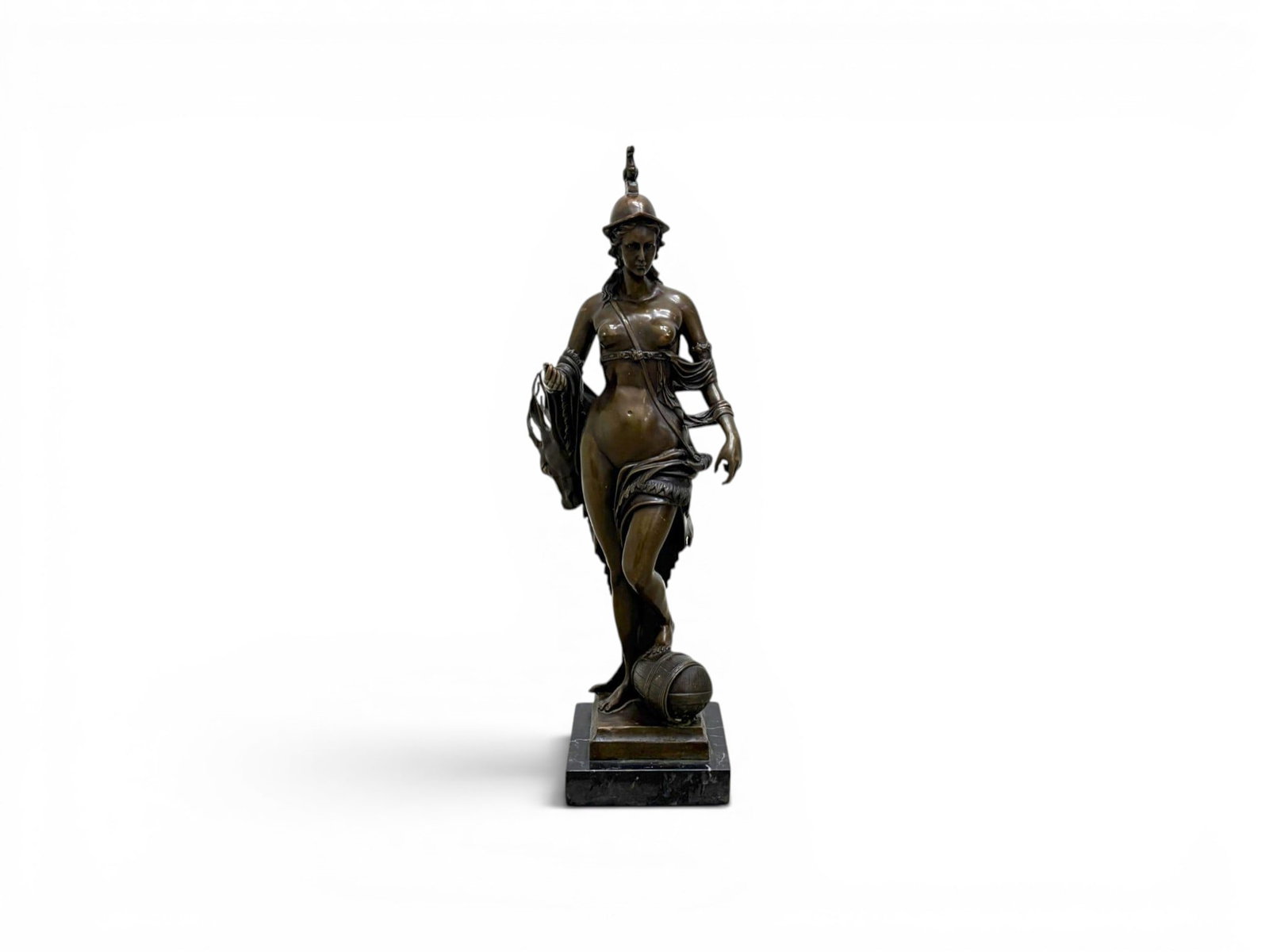 Fremiet Bronze Diana The Huntress After Gerhard: After Hubert Gerhard (Dutch, c. 1540-1620). Bronze sculpture after Gerhard's Diana The Huntress. Signed Fremiet on the base of the bronze. On marble base. Dimensions: H: 28" W: 7.25" D: 7.5"