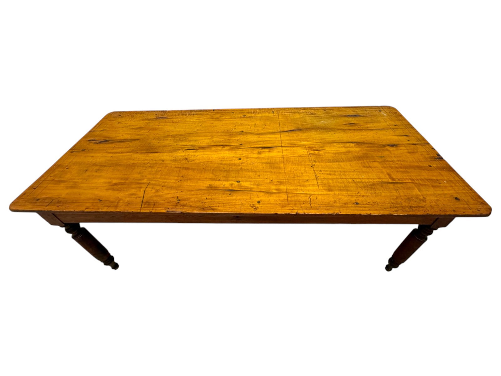 Primitive Style Farmhouse Dining Table - 8