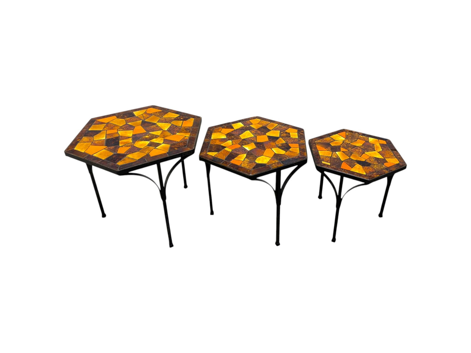 3 Jon Matin Tile Top Nesting Tables - 2