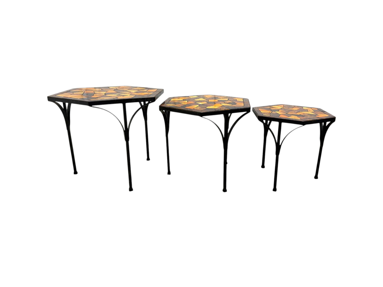 3 Jon Matin Tile Top Nesting Tables - 3