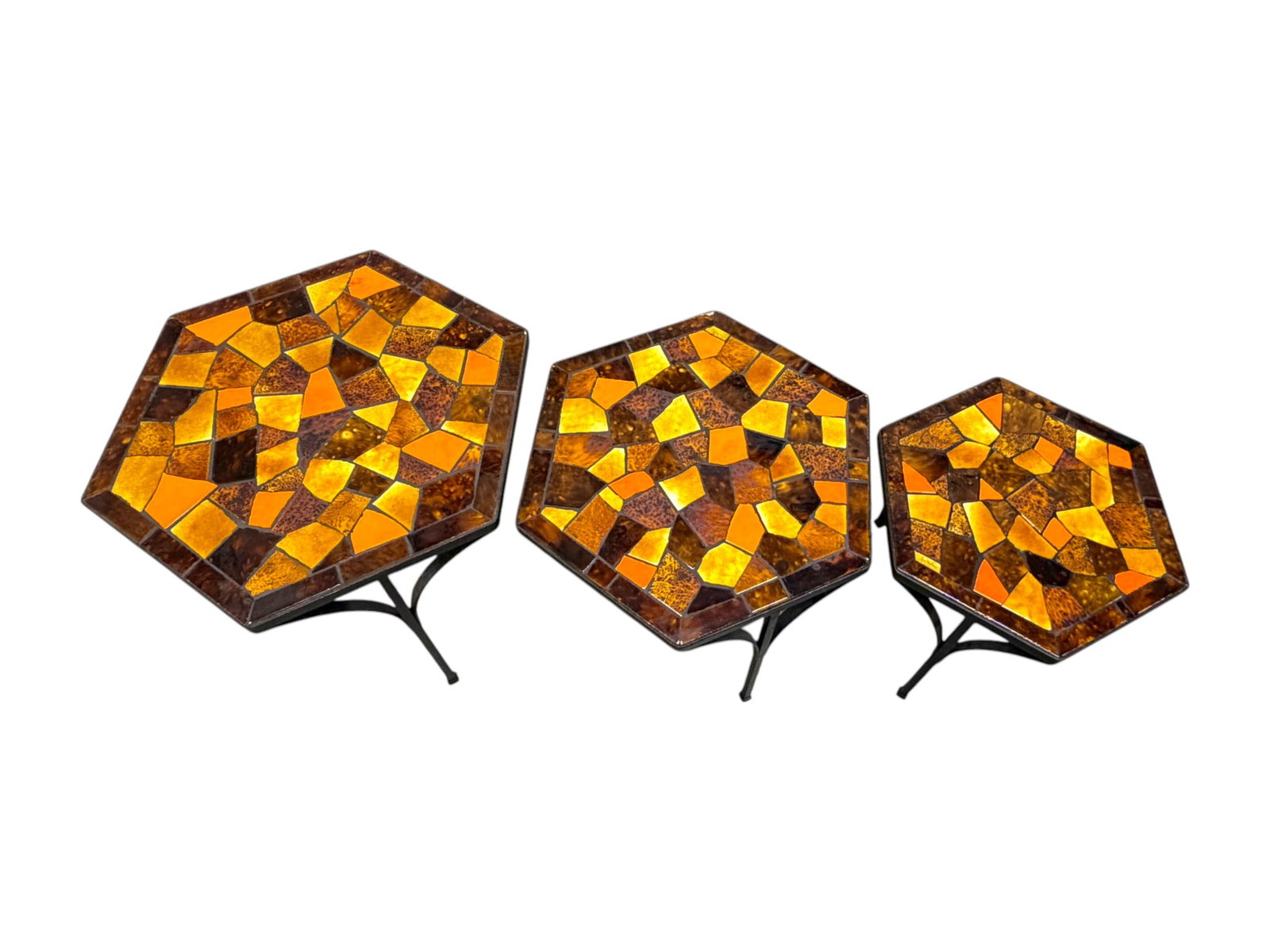 3 Jon Matin Tile Top Nesting Tables - 4