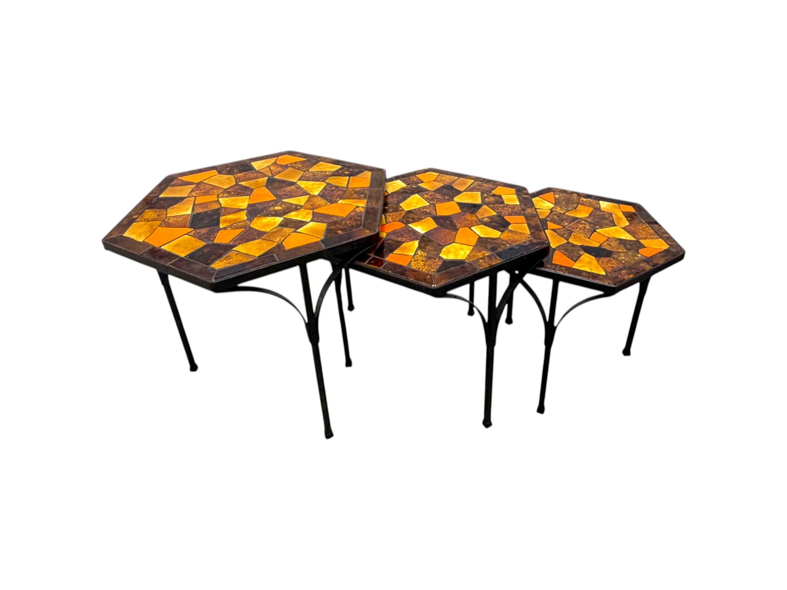 3 Jon Matin Tile Top Nesting Tables - 5