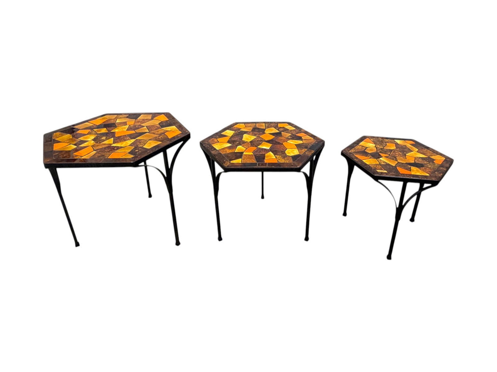 3 Jon Matin Tile Top Nesting Tables - 7