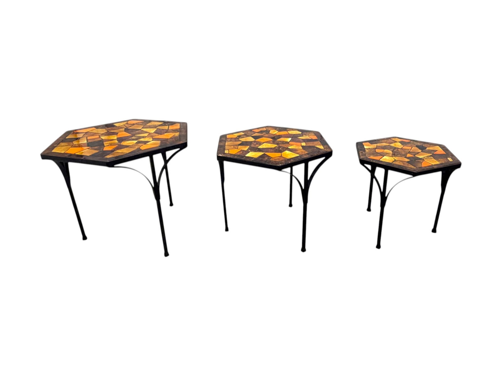3 Jon Matin Tile Top Nesting Tables - 8