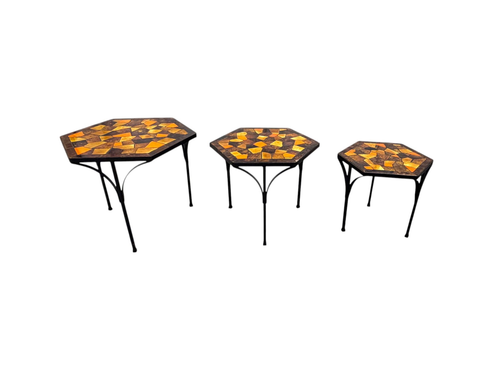 3 Jon Matin Tile Top Nesting Tables - 9