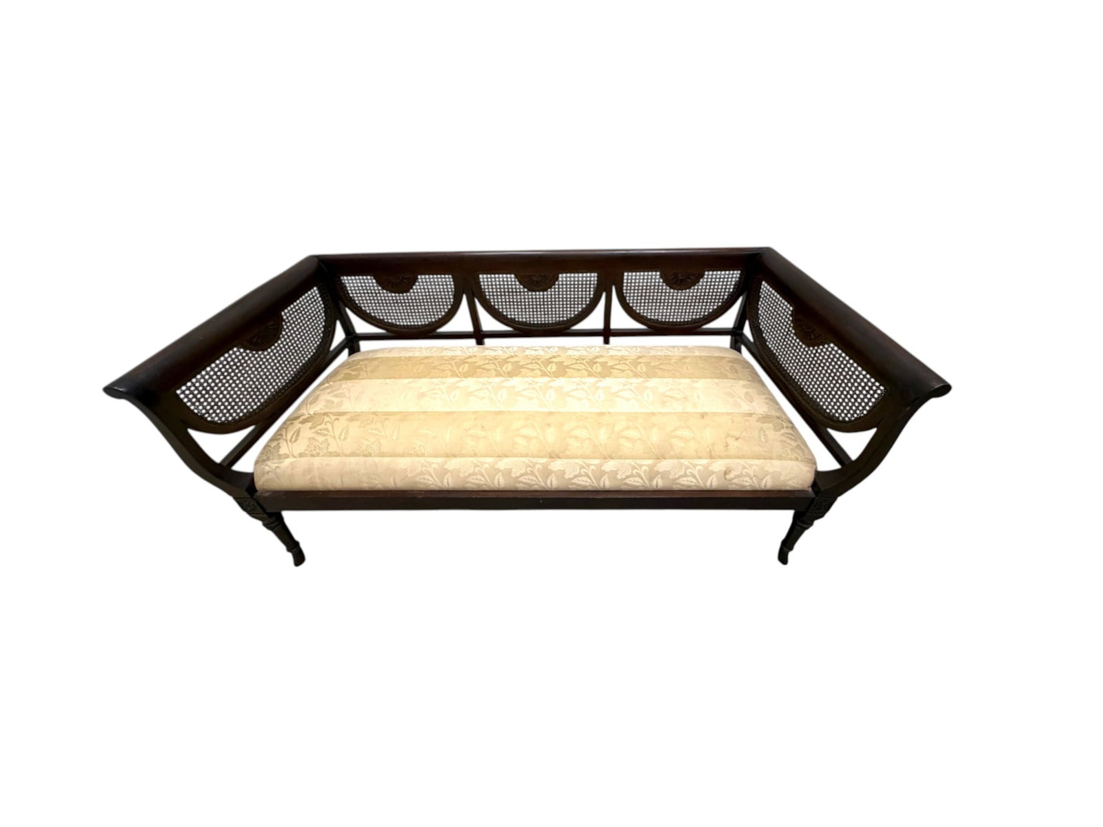 Regency Style Cane Back Settee - 5