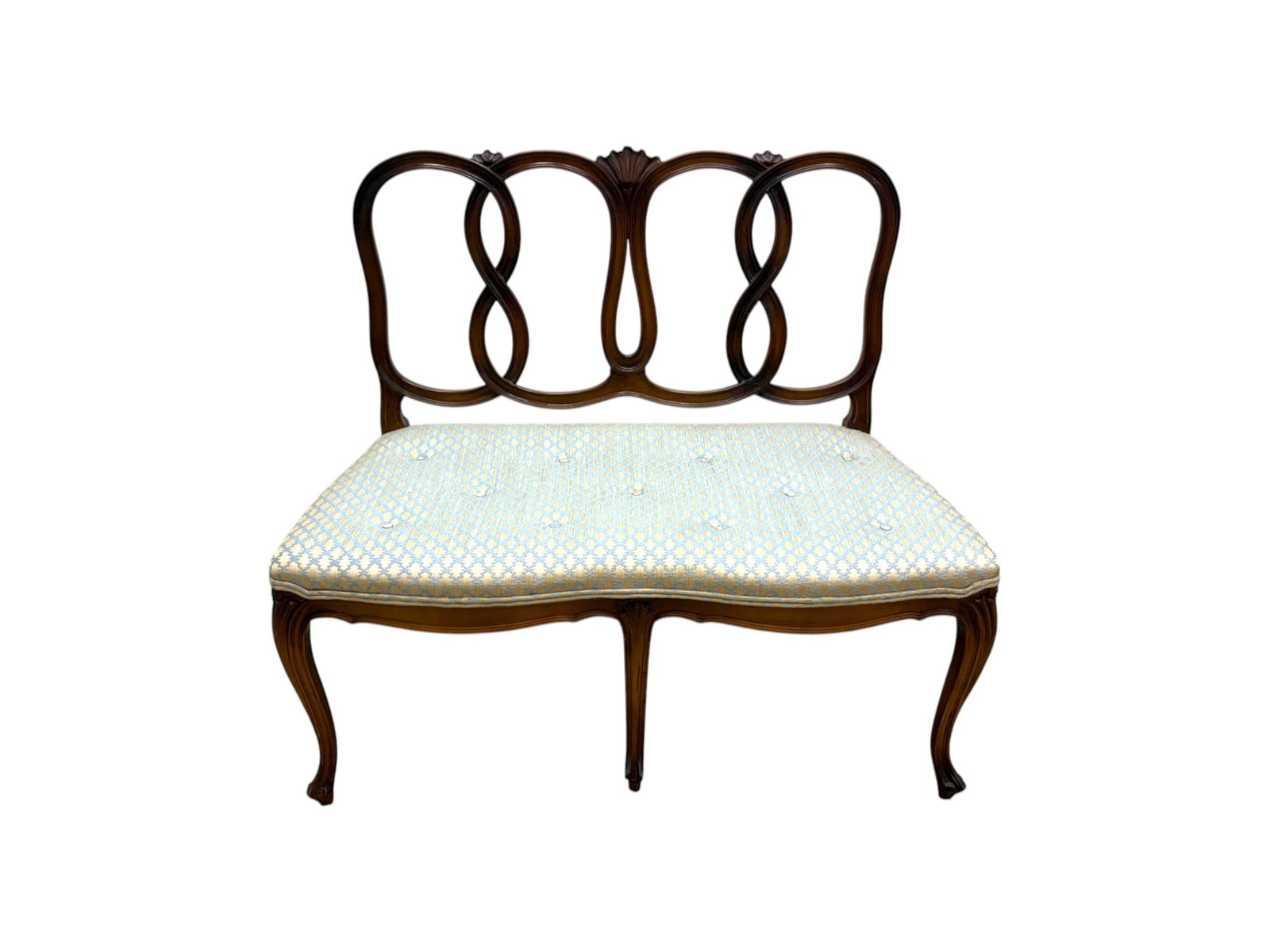 French Style Ribbon Back Settee - 2