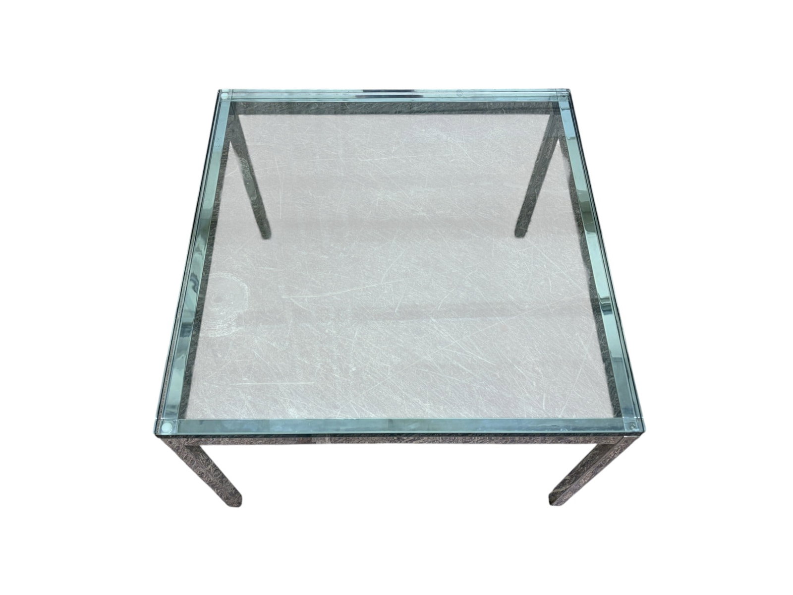 Chrome & Glass Side Table - 2
