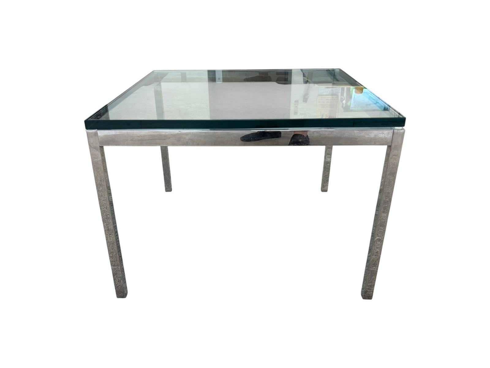 Chrome & Glass Side Table - 4