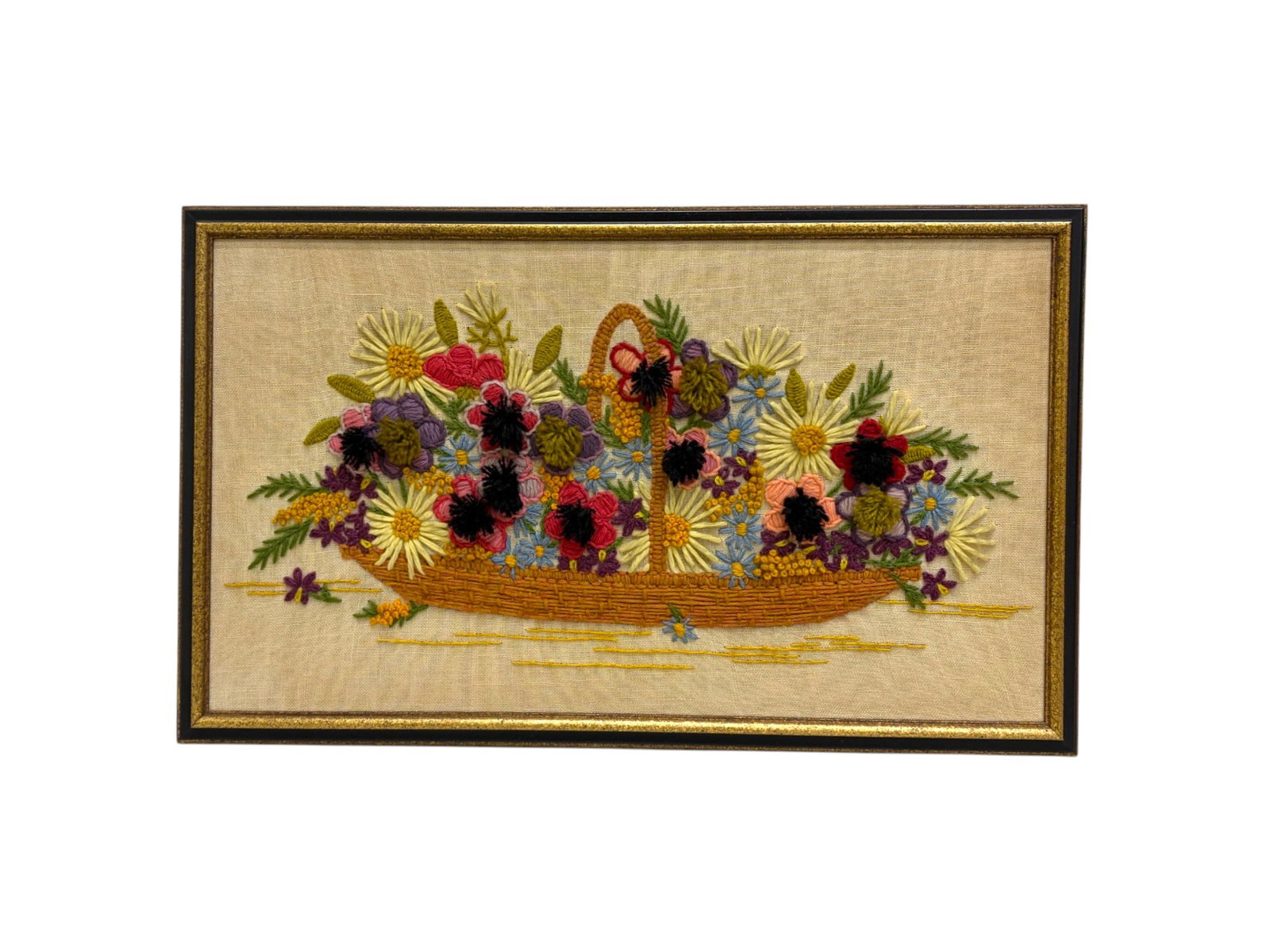 2 Mid-Century Framed Needlepoints - 2