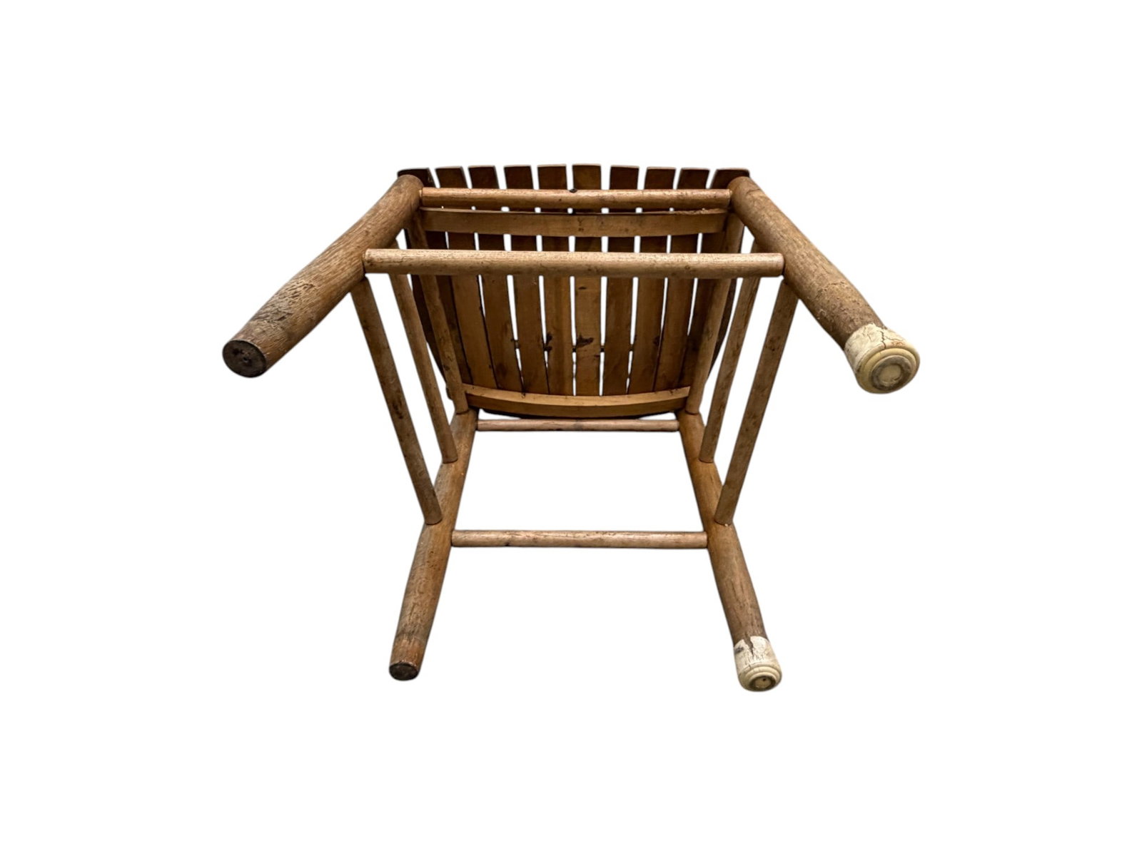 3 Primitive Ladderback Chairs - 10