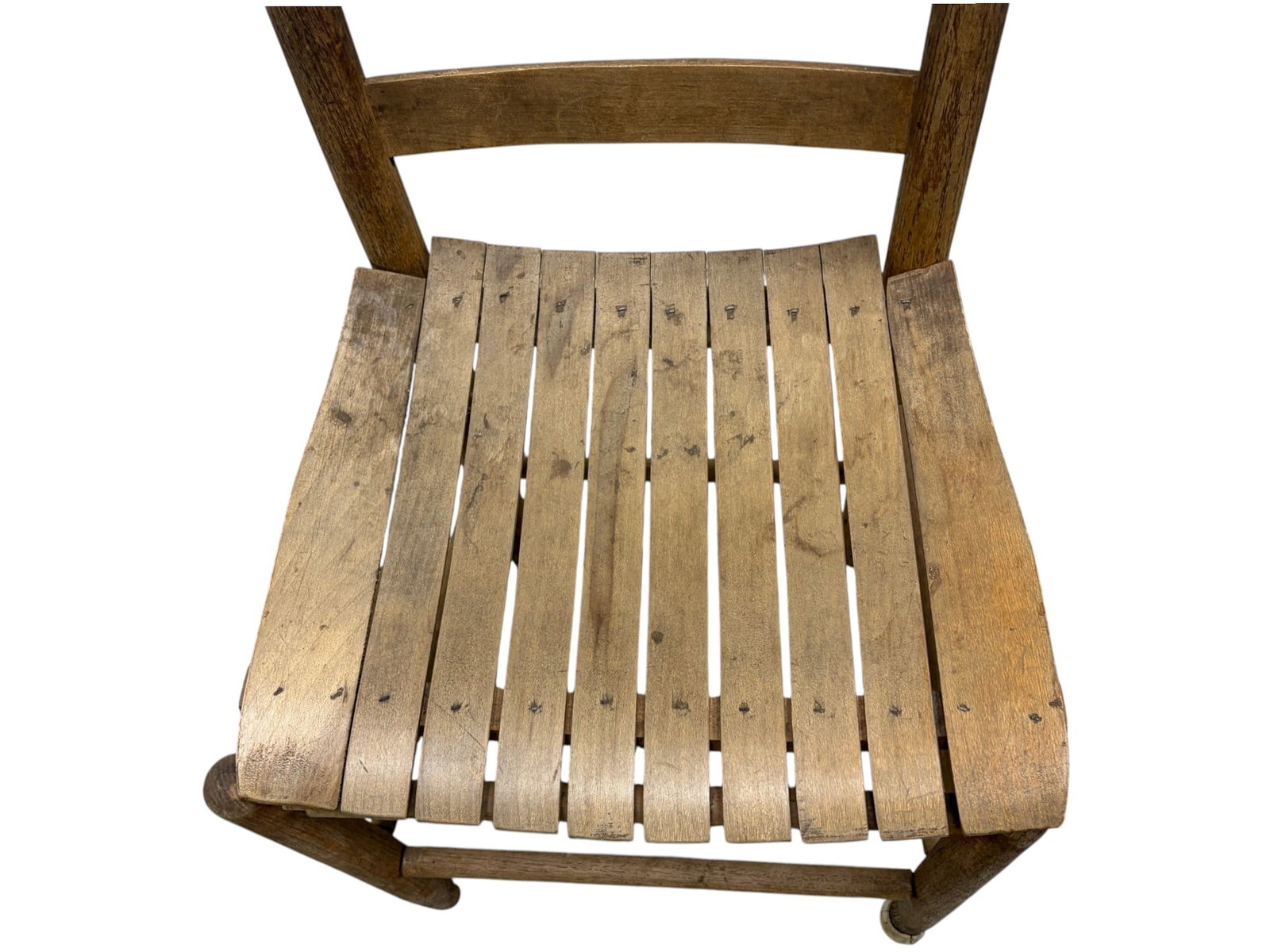 3 Primitive Ladderback Chairs - 11