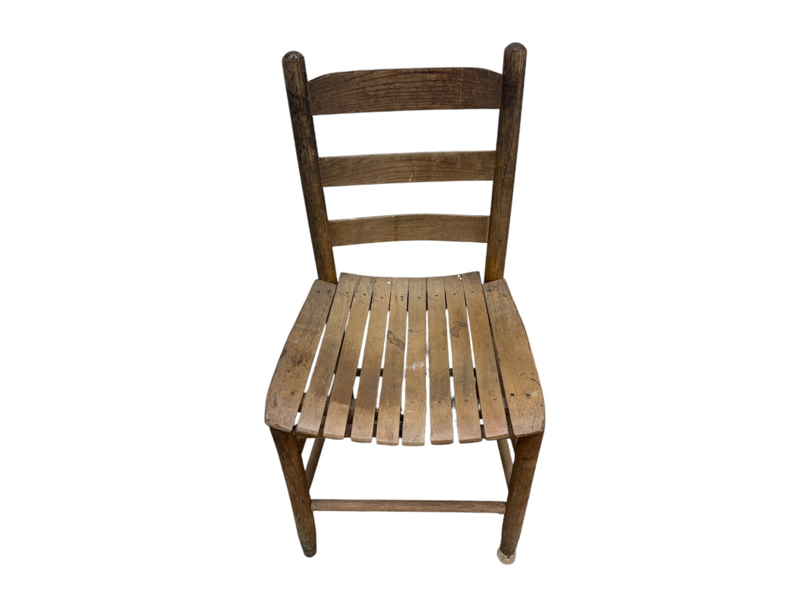 3 Primitive Ladderback Chairs - 7