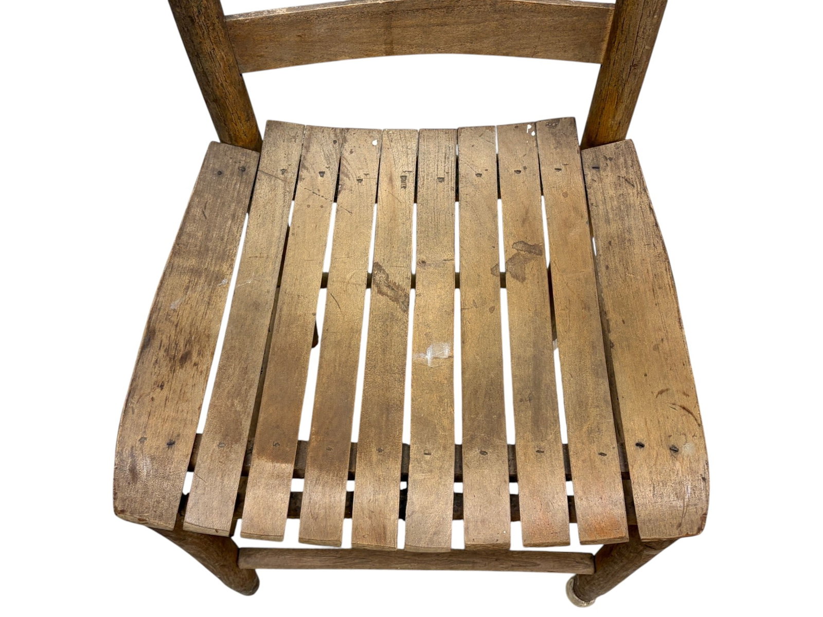 3 Primitive Ladderback Chairs - 8