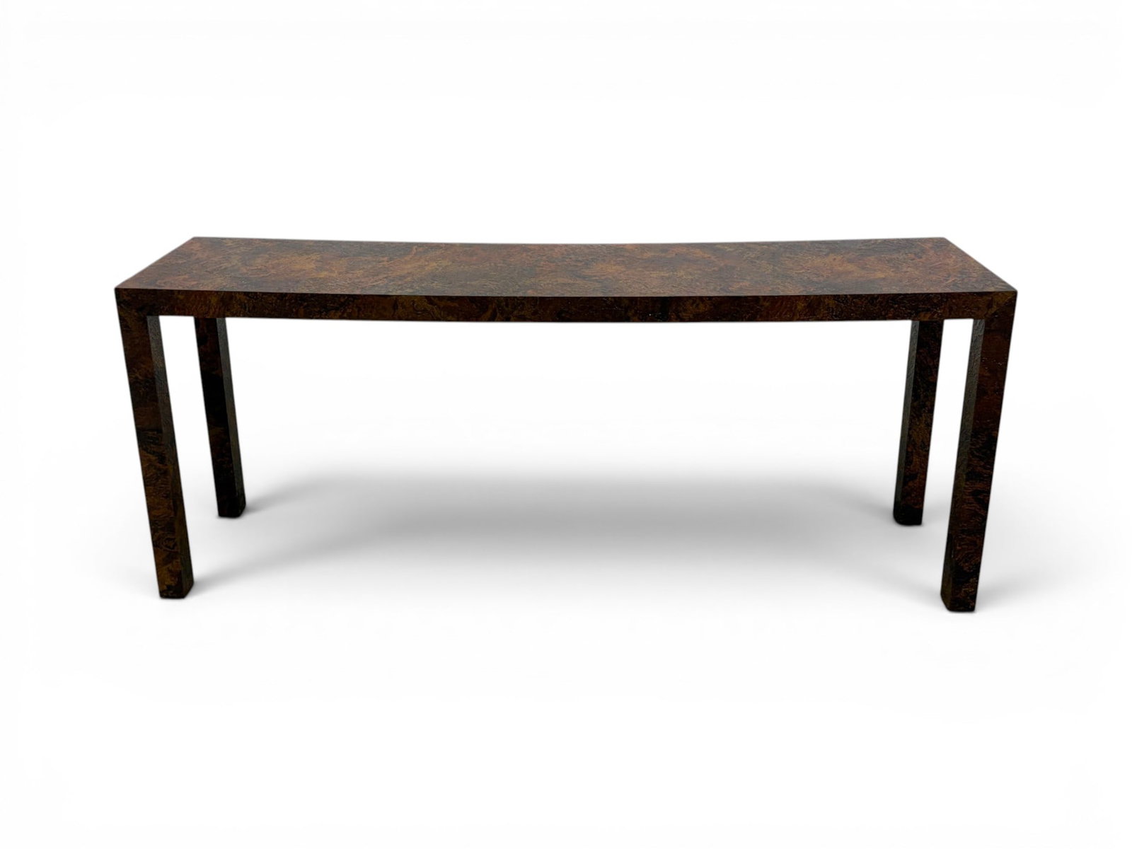 Milo Baughman Style Faux Tortoiseshell Console (1 of 9)