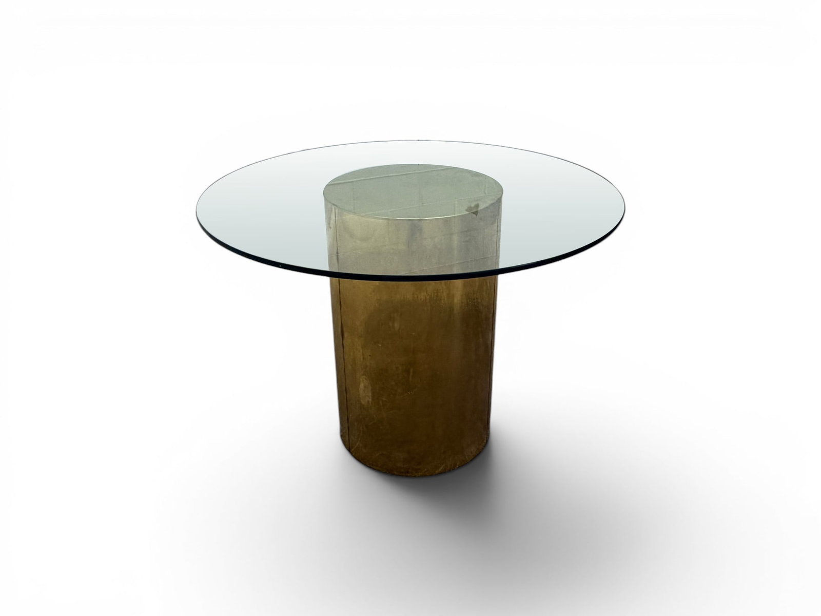 Curtis Jere Brass & Glass Pedestal Table (1 of 11)
