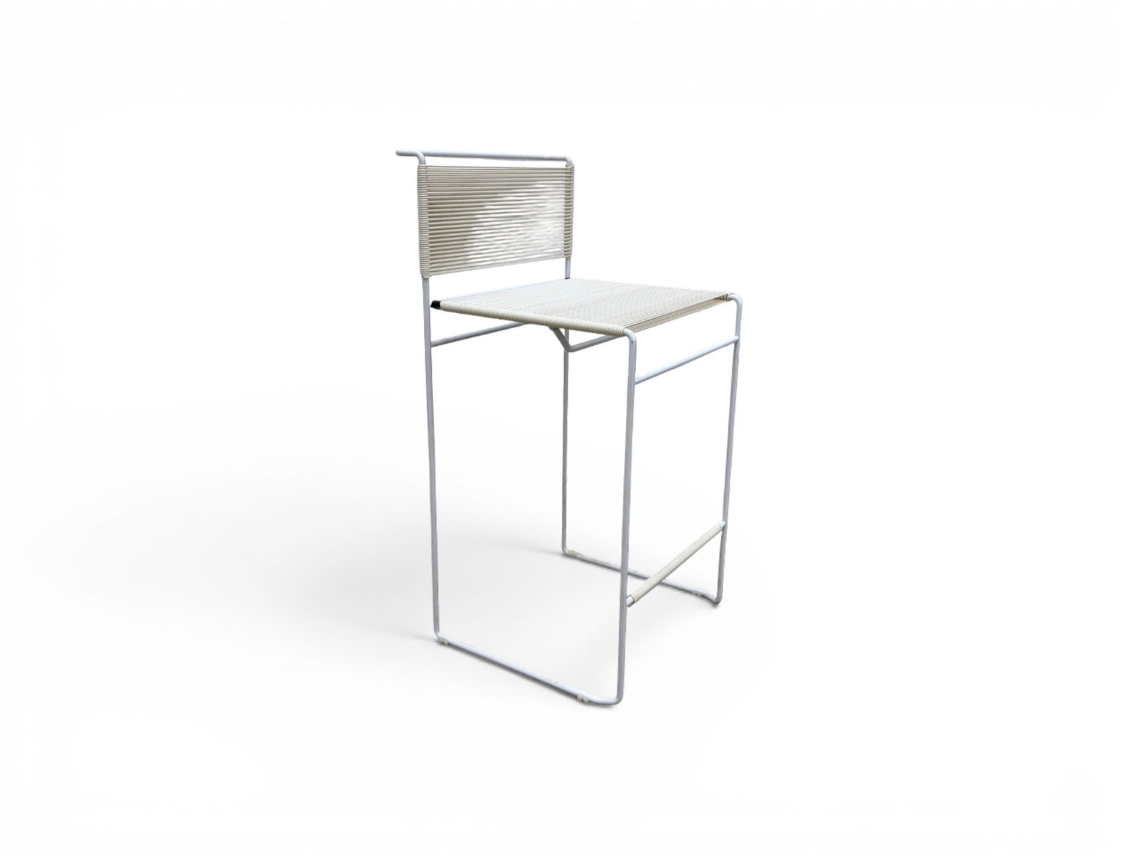 Giandomenico Belotti FlyLine Spaghetti Stool: Giandomenico Belotti for FlyLine, "Spaghetti" stool. Unmarked. Dimensions: H: 35" W: 17.75" D: 18.25", seat height 25.625"