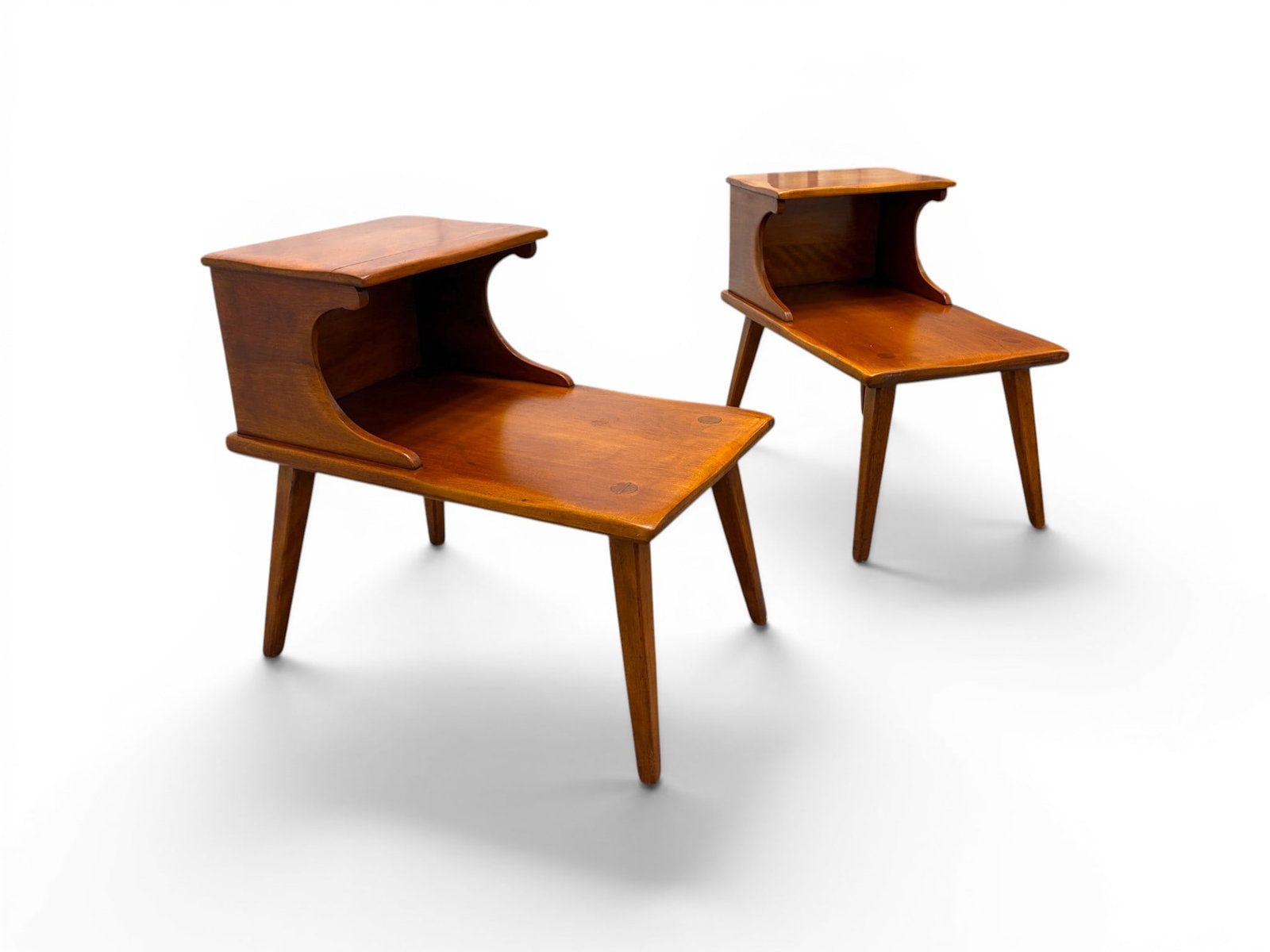 Pair Cushman Colonial Modern Step Side Tables (1 of 10)