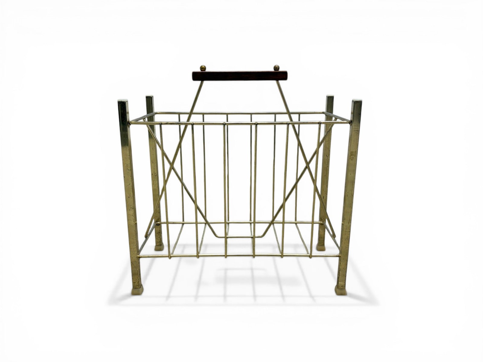 Modern Brass Magazine Rack (1 of 10)