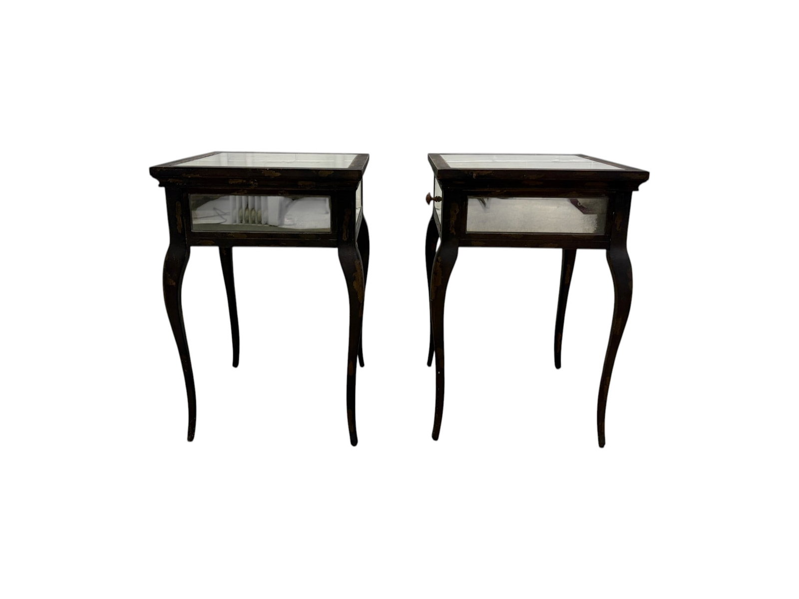 Pair Uttermost Mirrored Nightstands - 6