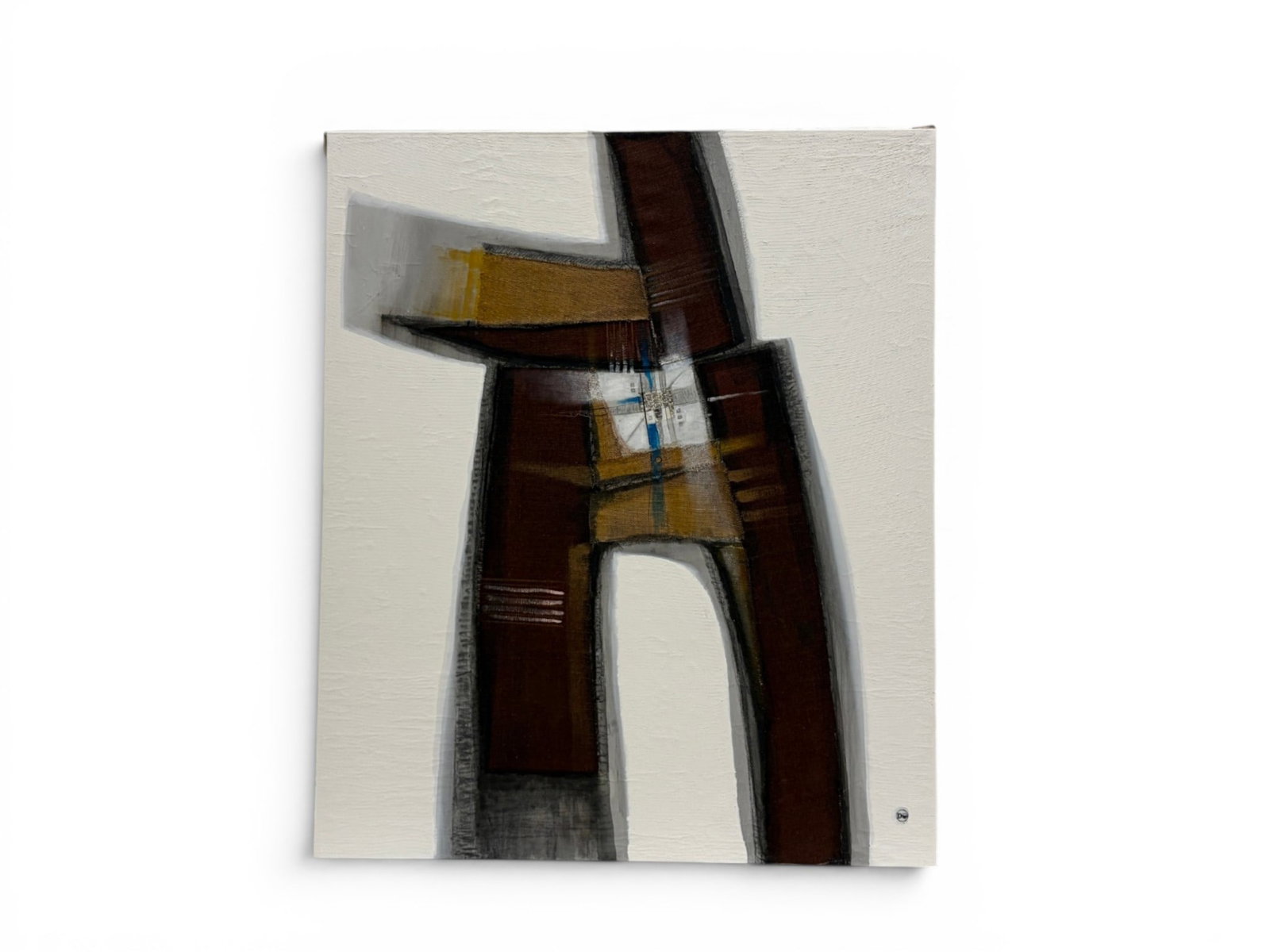 Alberto Donat Mixed Media on Canvas MC G-21: Alberto Donat (Cuban, 20th century). Mixed media on canvas, MC G-21. Signed lower right and with labels with info on verso. Dimensions: H: 47.625" W: 39.75" D: 1"