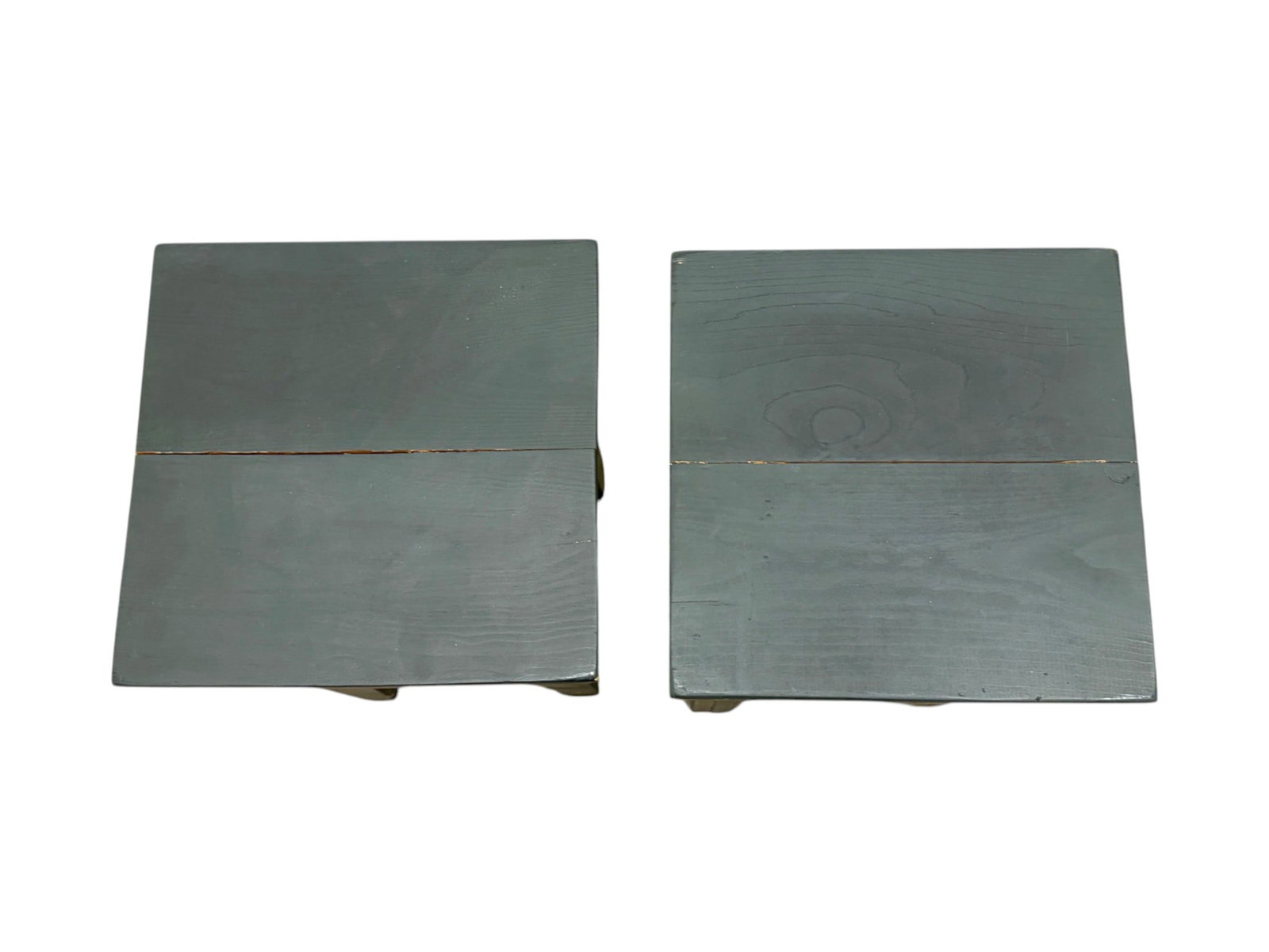 Pair Primitive Style Painted Stands - 7