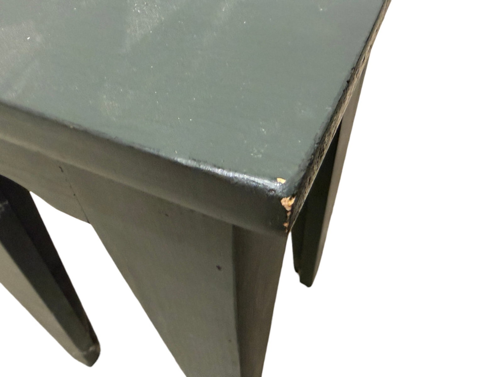 Pair Primitive Style Painted Stands - 8