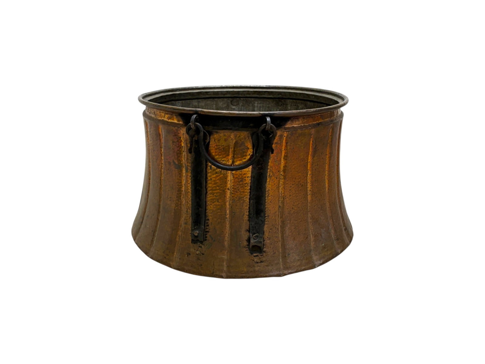 Hammered Copper Cauldron / Planter - 2