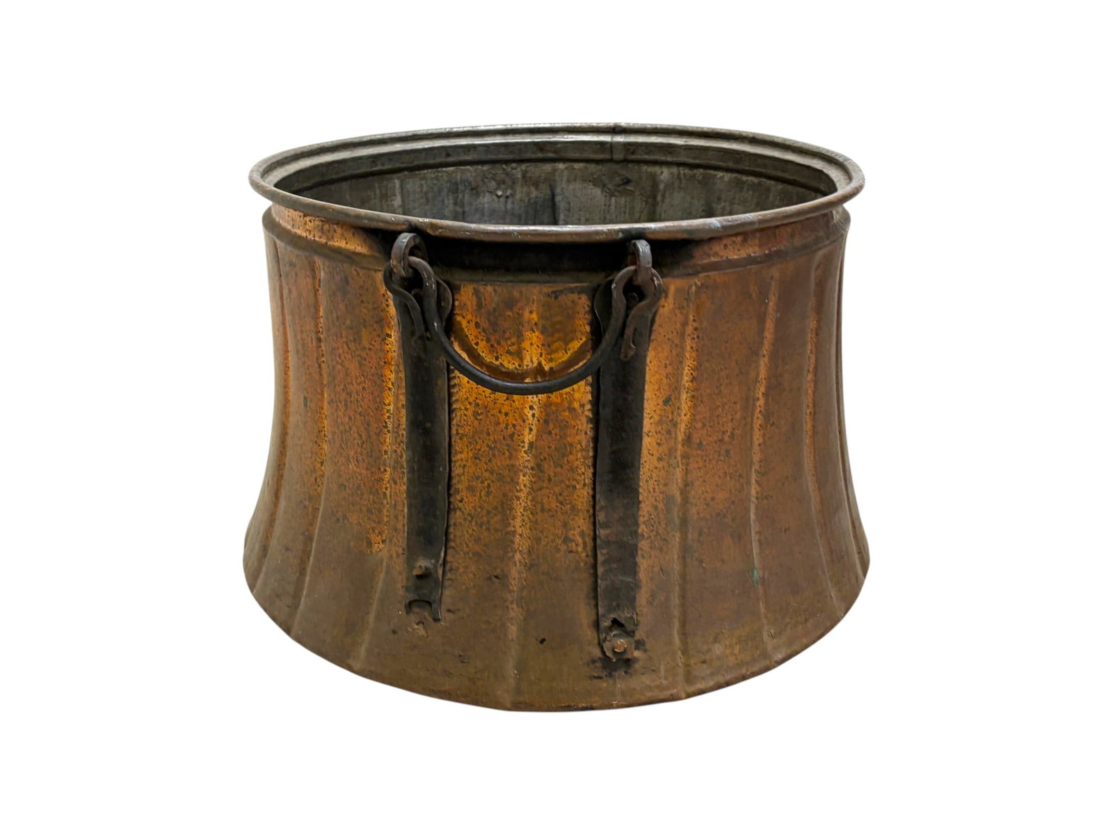 Hammered Copper Cauldron / Planter - 4