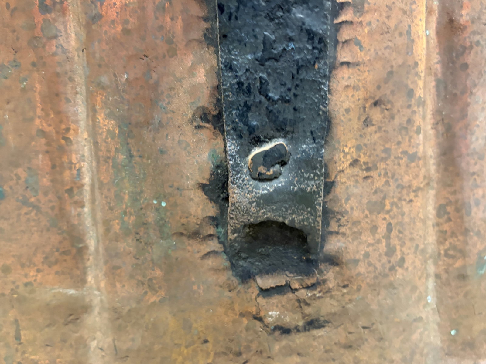 Hammered Copper Cauldron / Planter - 7