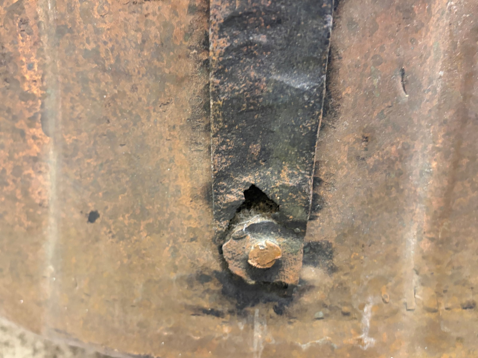 Hammered Copper Cauldron / Planter - 9