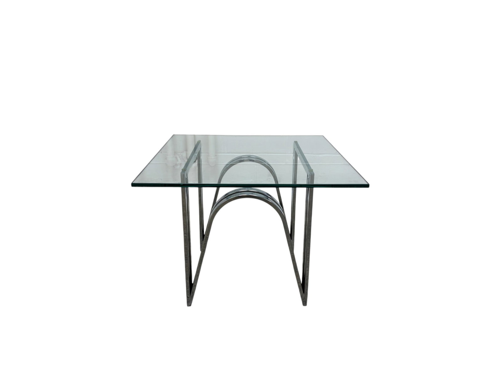 Modern Chrome & Glass Side Table (1 of 7)