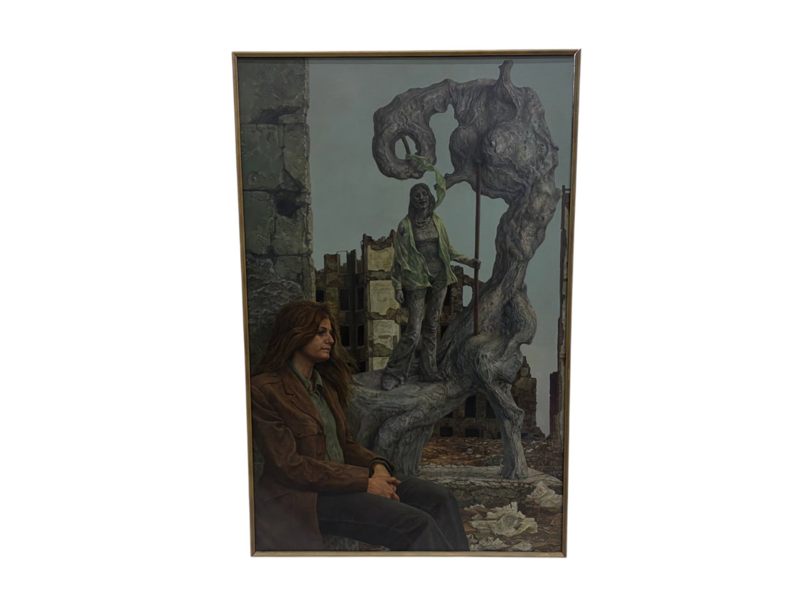 Samizu Matsuki Oil on Canvas Opia!: Samizu Matsuki (Japanese, 1936-2018). Oil on canvas, Opia!. Signed and dated July 1971 upper left. Dimensions: H:71" W:46" D:2.125", sight size 70" x 44.5"