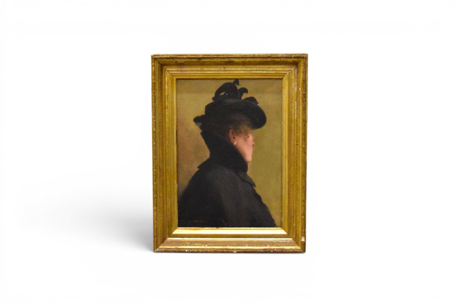 Circle of Jean-Leon Gerome Oil on Canvas Portrait: Circle of Jean-Leon Gerome (French, 1824-1904). Oil on canvas, portrait of a woman. Signed J.L. Gerome lower left. Sight 24" x 17.25" Frame dimensions: H: 31.25" W: 24.25" D: 2.5"