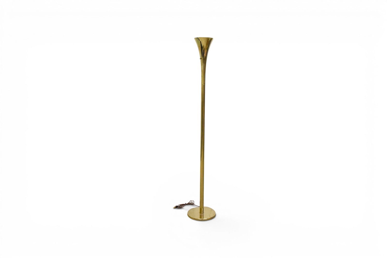 Laurel Brass Torchiere Floor Lamp (1 of 9)