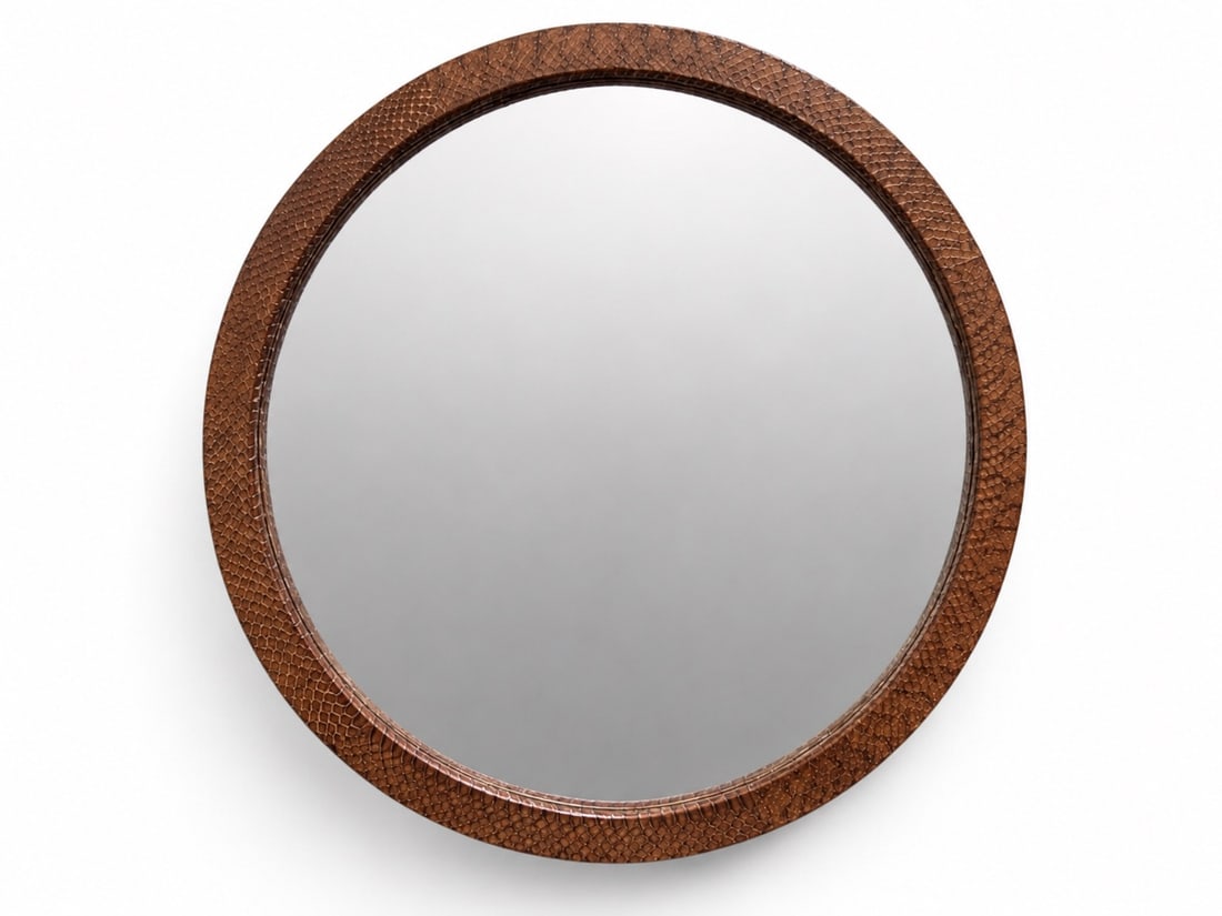 Karl Springer Style Cobra Round Mirror (1 of 5)