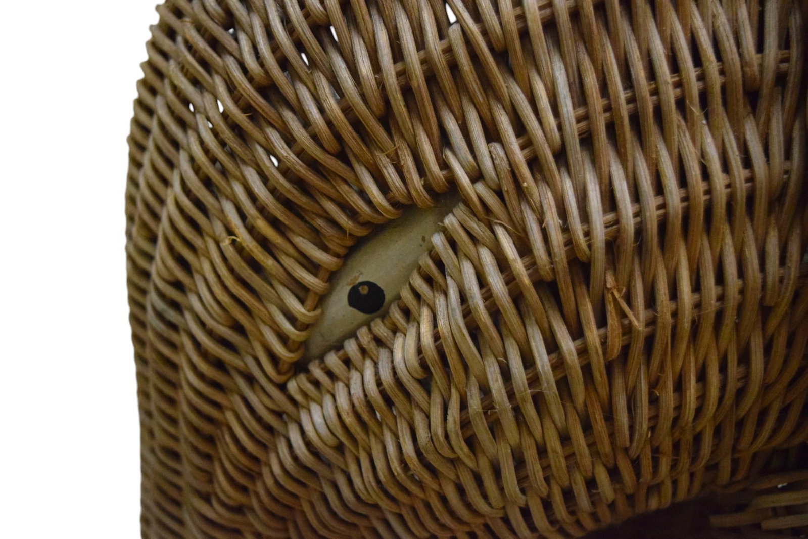 Wicker Elephant Side Table - 7