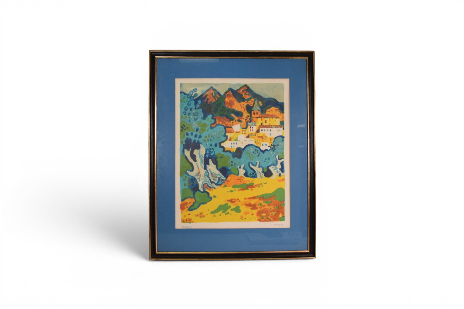 Guy Charon Lithograph Village Landscape (1 of 6)