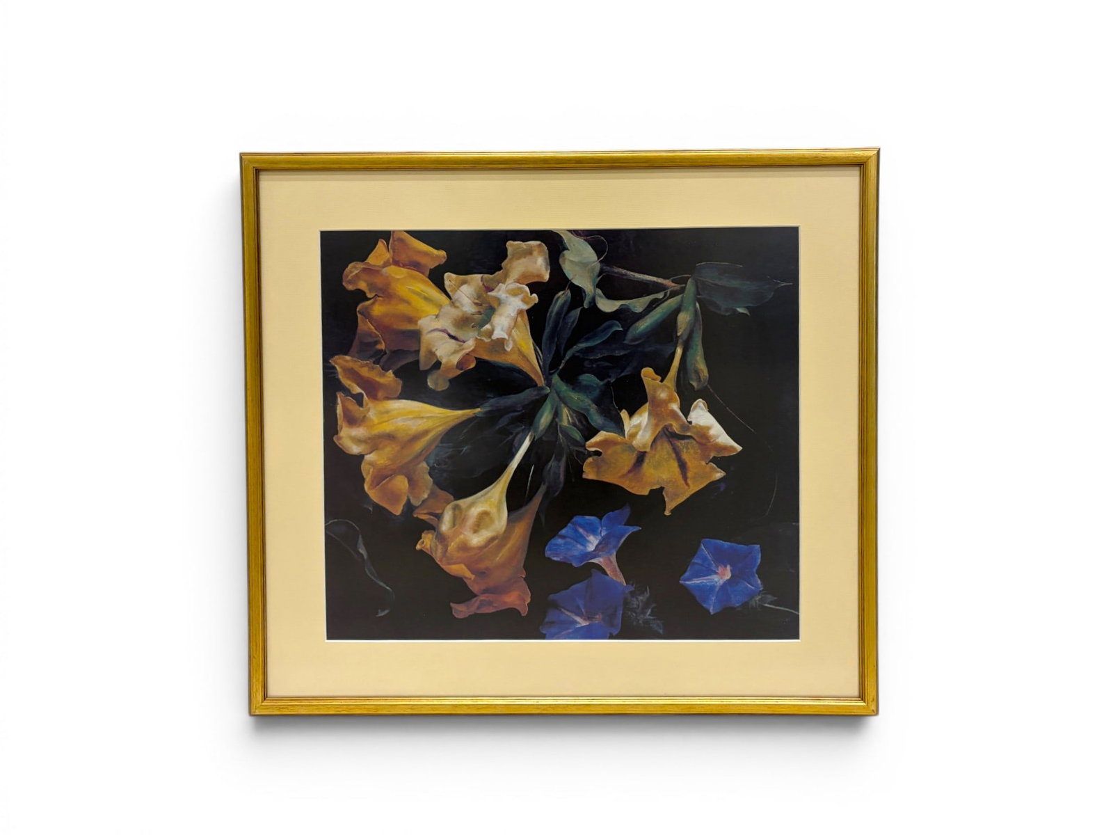 After Henriette Wyeth Print Flowers: After Henreitte Wyeth, print of flowers. Dimensions with frame: H: 24" W: 26.25" D: .75"
