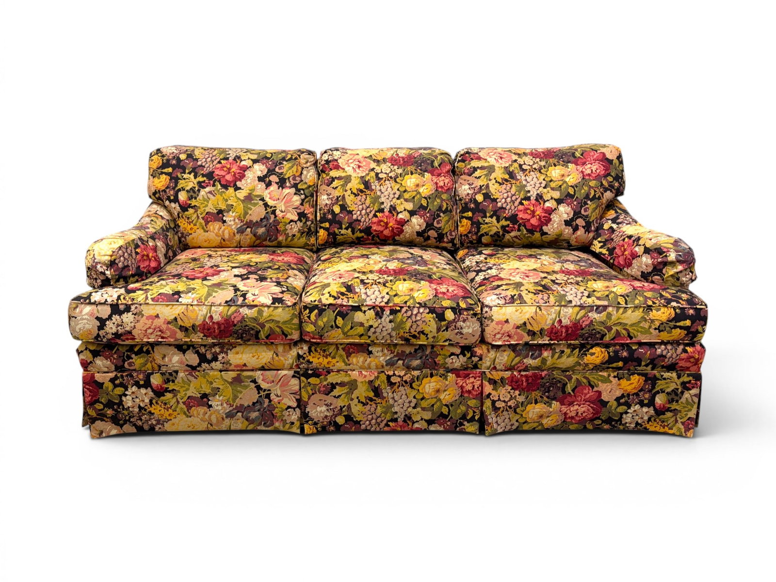 Ethan Allen Contemporary Floral Sofa (1 of 8)
