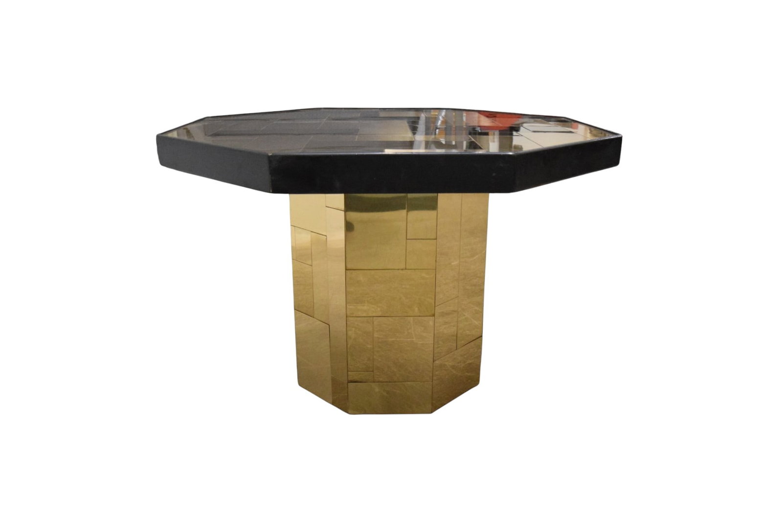 Paul Evans Style Patchwork Octagonal Dining Table - 4